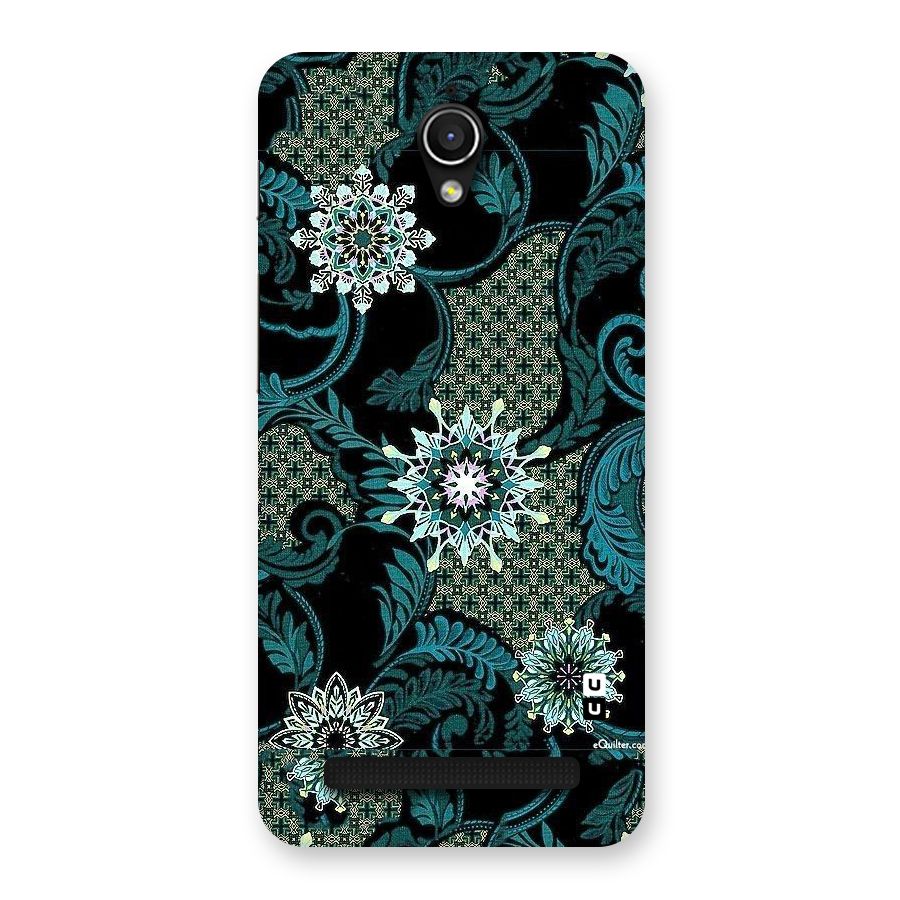 Bottle Green Floral Back Case for Zenfone Go