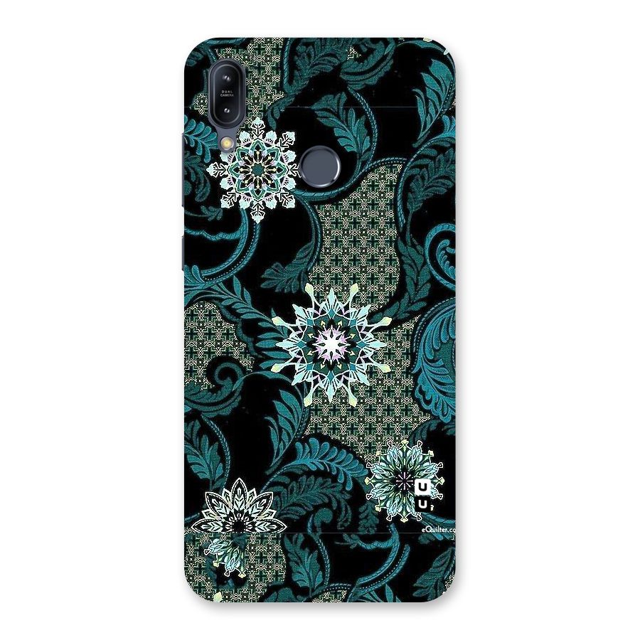 Bottle Green Floral Back Case for Zenfone Max M2
