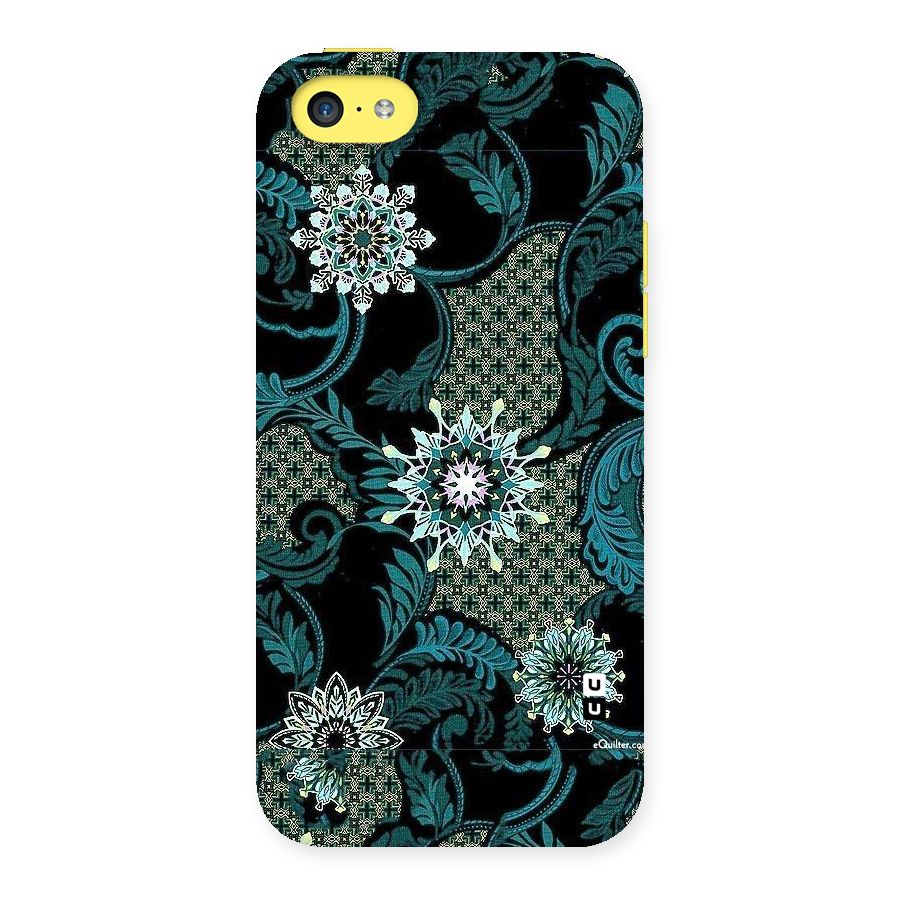Bottle Green Floral Back Case for iPhone 5C