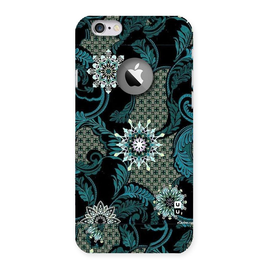 Bottle Green Floral Back Case for iPhone 6 Logo Cut