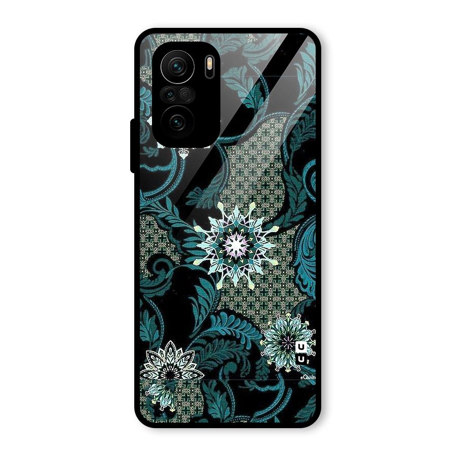 Bottle Green Floral Glass Back Case for Mi 11X Pro