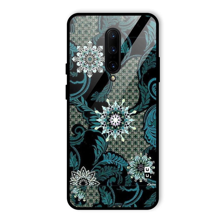 Bottle Green Floral Glass Back Case for OnePlus 7 Pro