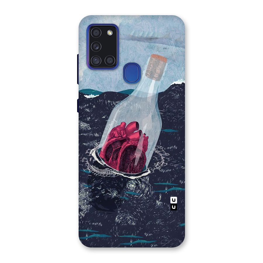 Bottle Heart Back Case for Galaxy A21s
