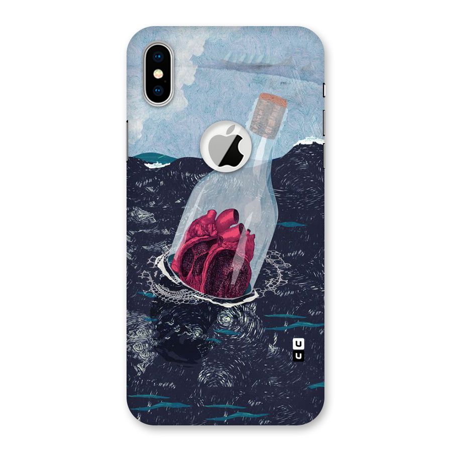 Bottle Heart Back Case for iPhone X Logo Cut