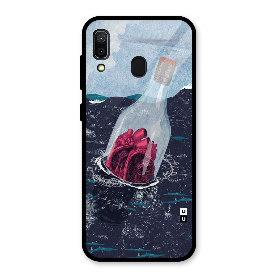 Bottle Heart Glass Back Case for Galaxy A30