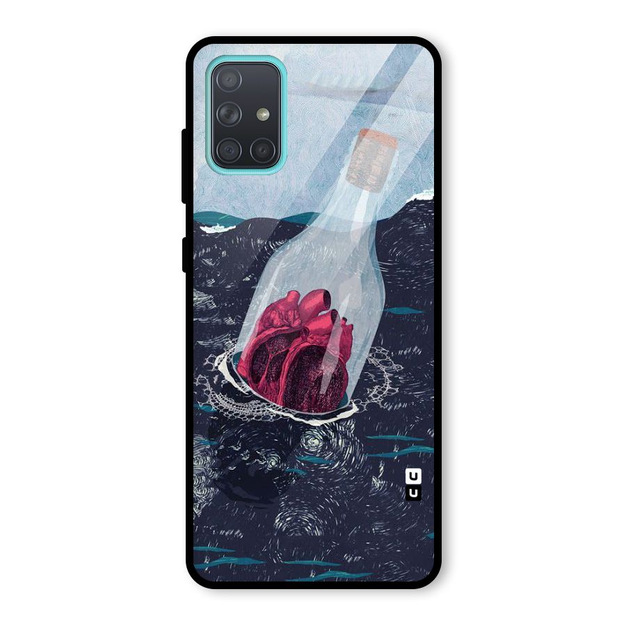 Bottle Heart Glass Back Case for Galaxy A71