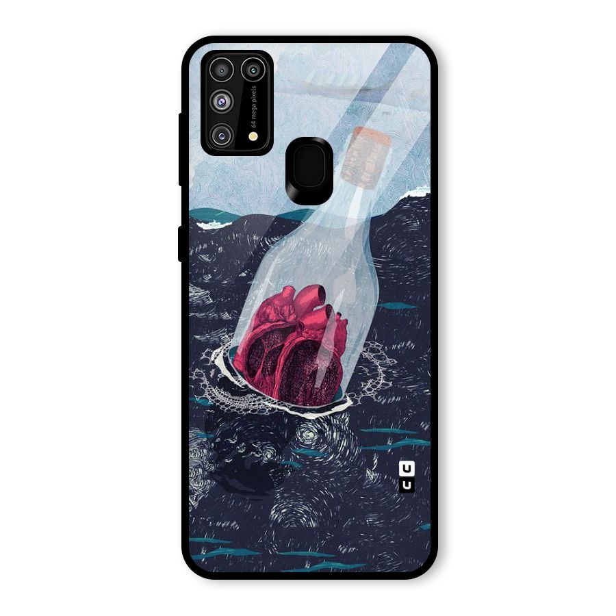 Bottle Heart Glass Back Case for Galaxy F41