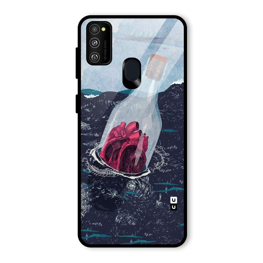 Bottle Heart Glass Back Case for Galaxy M30s