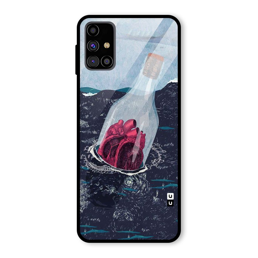Bottle Heart Glass Back Case for Galaxy M31s