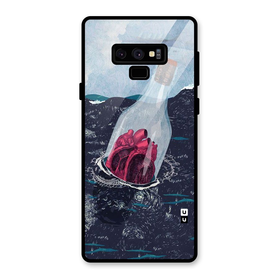 Bottle Heart Glass Back Case for Galaxy Note 9