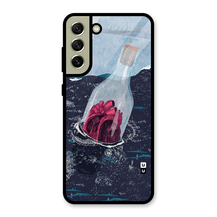 Bottle Heart Glass Back Case for Galaxy S21 FE 5G