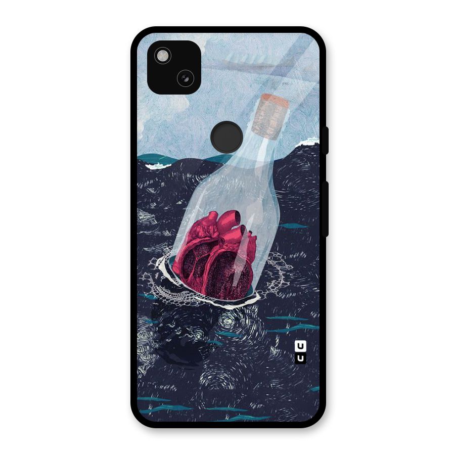 Bottle Heart Glass Back Case for Google Pixel 4a