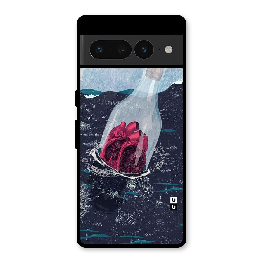 Bottle Heart Glass Back Case for Google Pixel 7 Pro