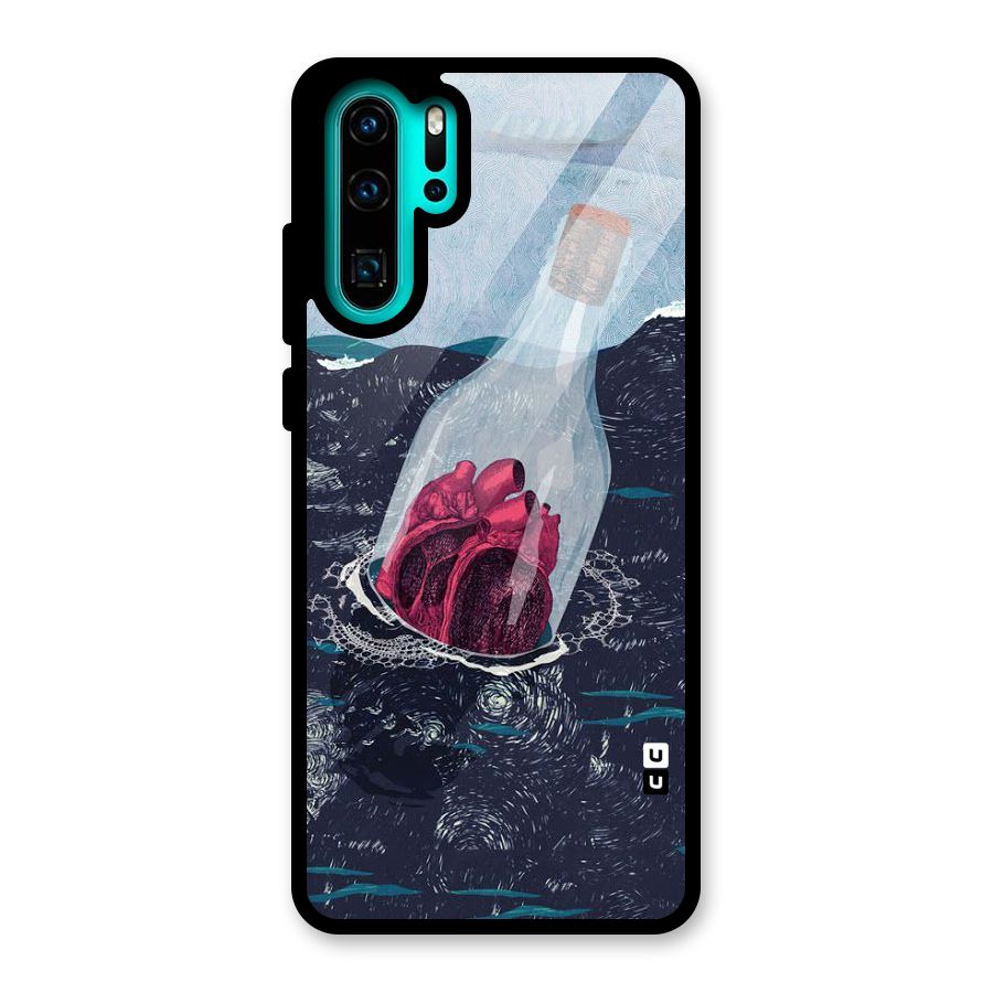 Bottle Heart Glass Back Case for Huawei P30 Pro