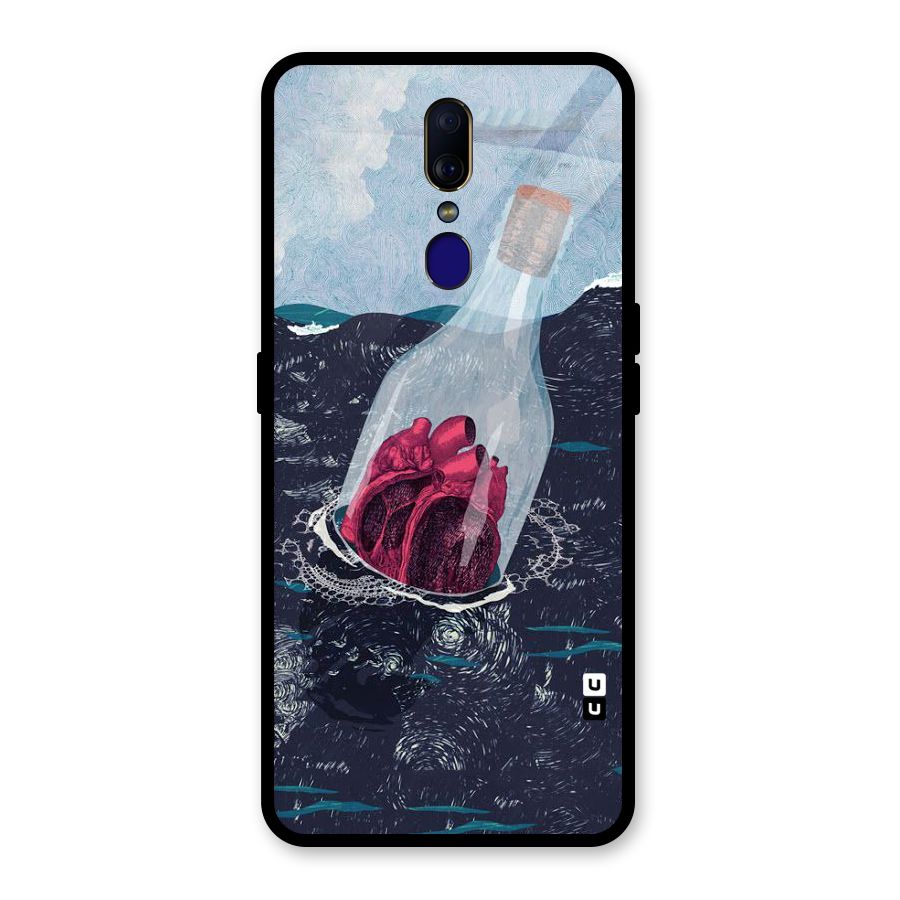 Bottle Heart Glass Back Case for Oppo F11