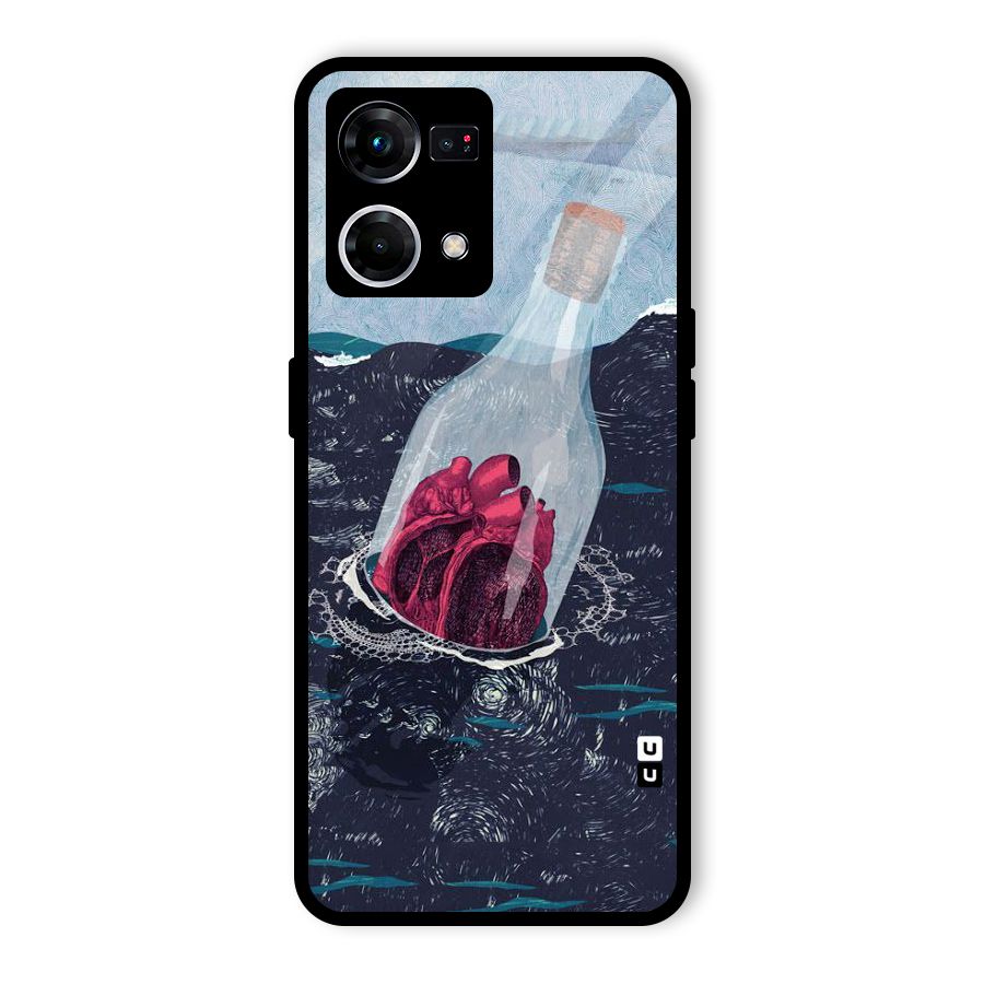 Bottle Heart Glass Back Case for Oppo F21 Pro 4G