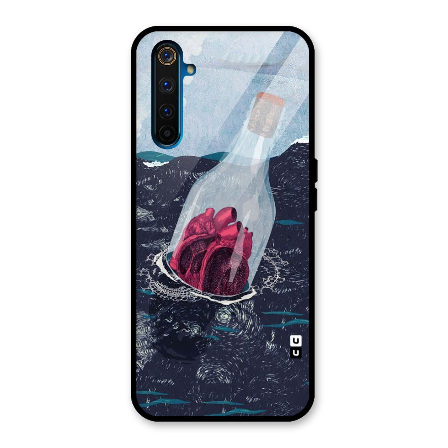 Bottle Heart Glass Back Case for Realme 6 Pro