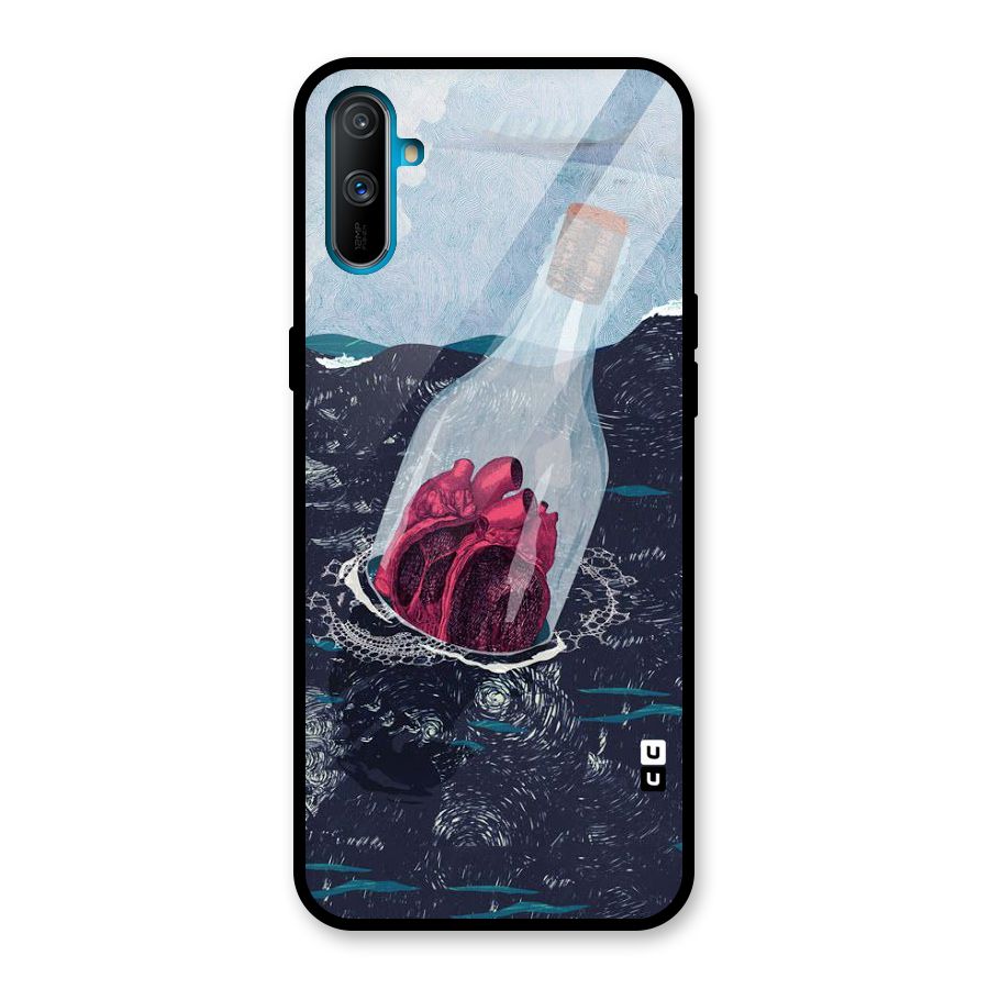 Bottle Heart Glass Back Case for Realme C3