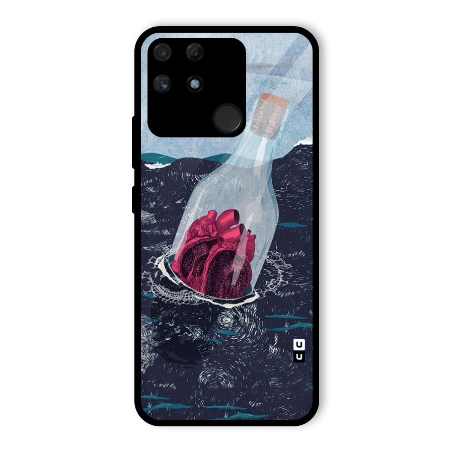 Bottle Heart Glass Back Case for Realme Narzo 50A