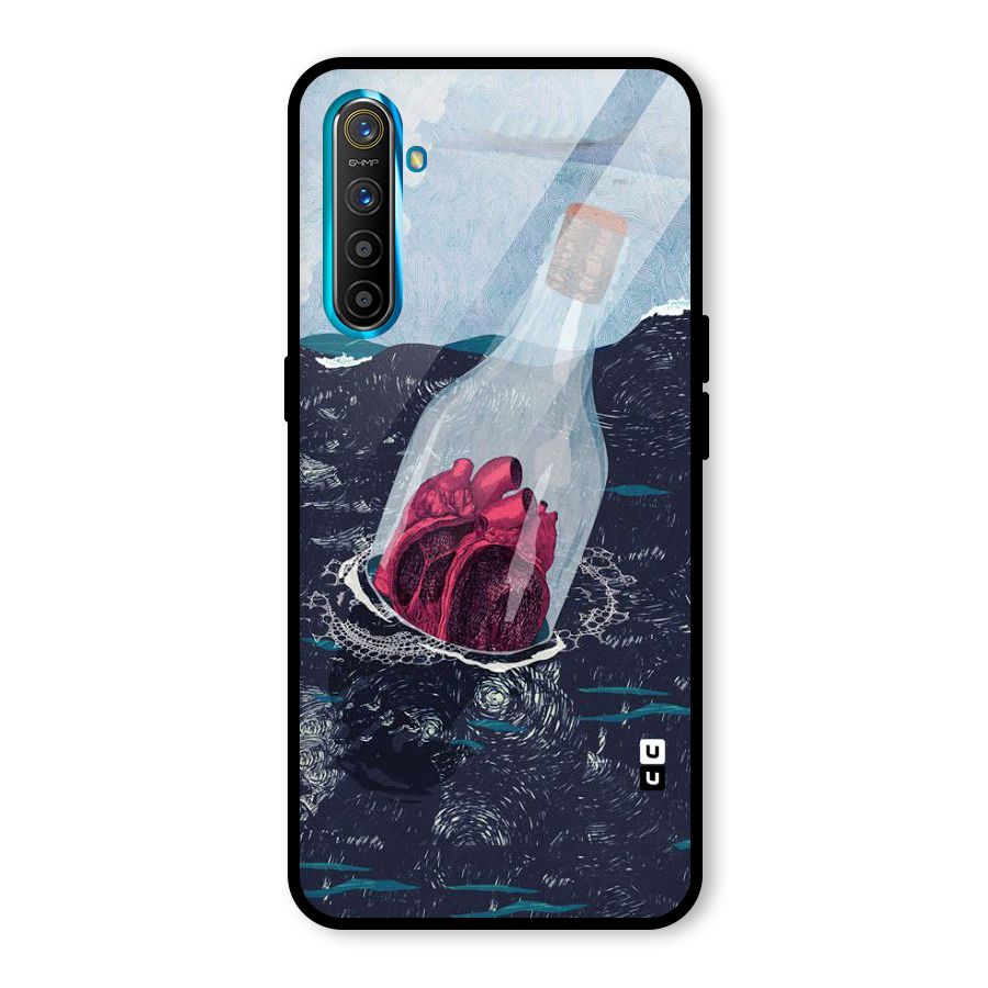 Bottle Heart Glass Back Case for Realme X2