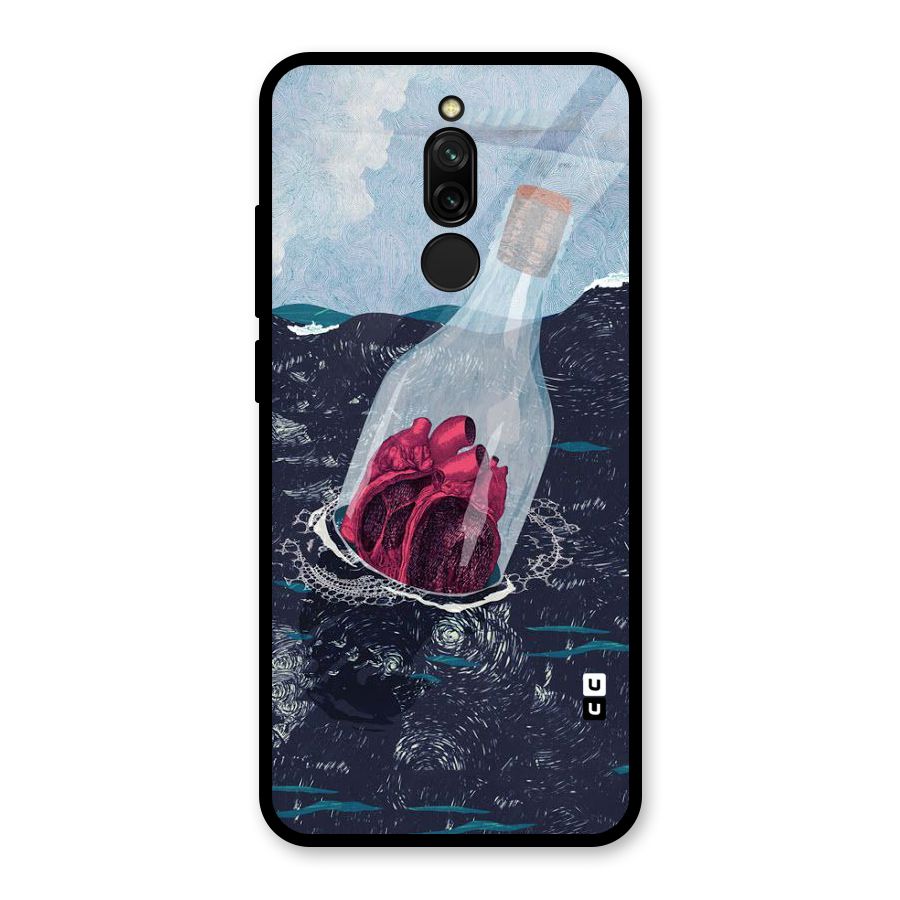 Bottle Heart Glass Back Case for Redmi 8