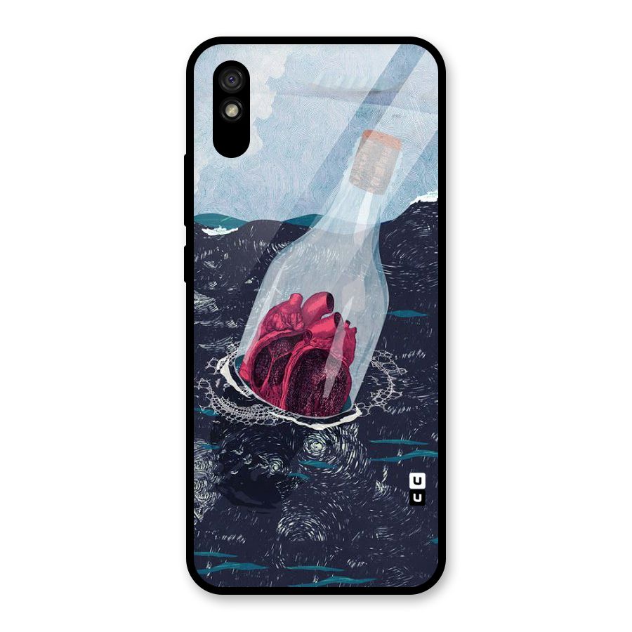 Bottle Heart Glass Back Case for Redmi 9A