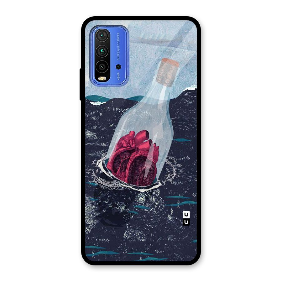 Bottle Heart Glass Back Case for Redmi 9 Power