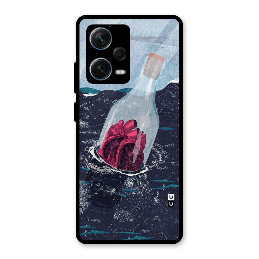 Bottle Heart Glass Back Case for Redmi Note 12 Pro Plus 5G