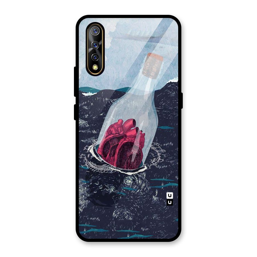 Bottle Heart Glass Back Case for Vivo S1