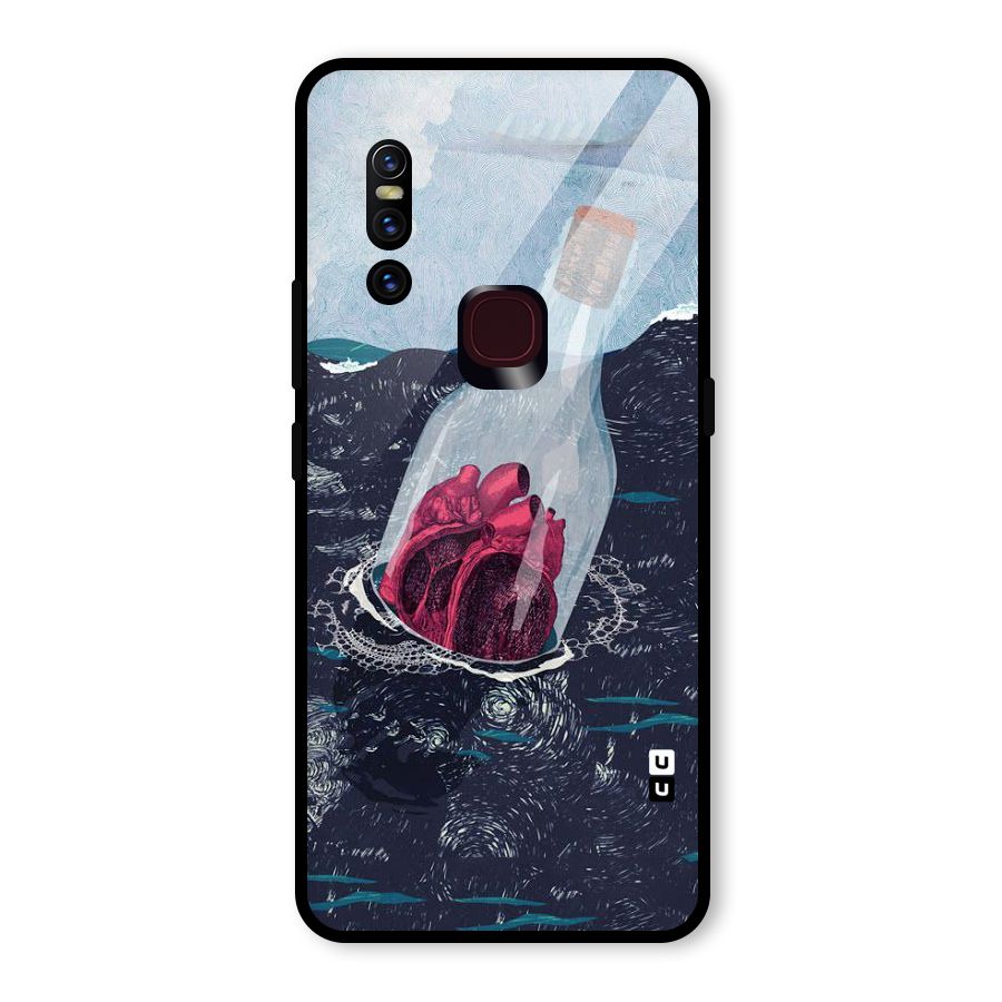 Bottle Heart Glass Back Case for Vivo V15