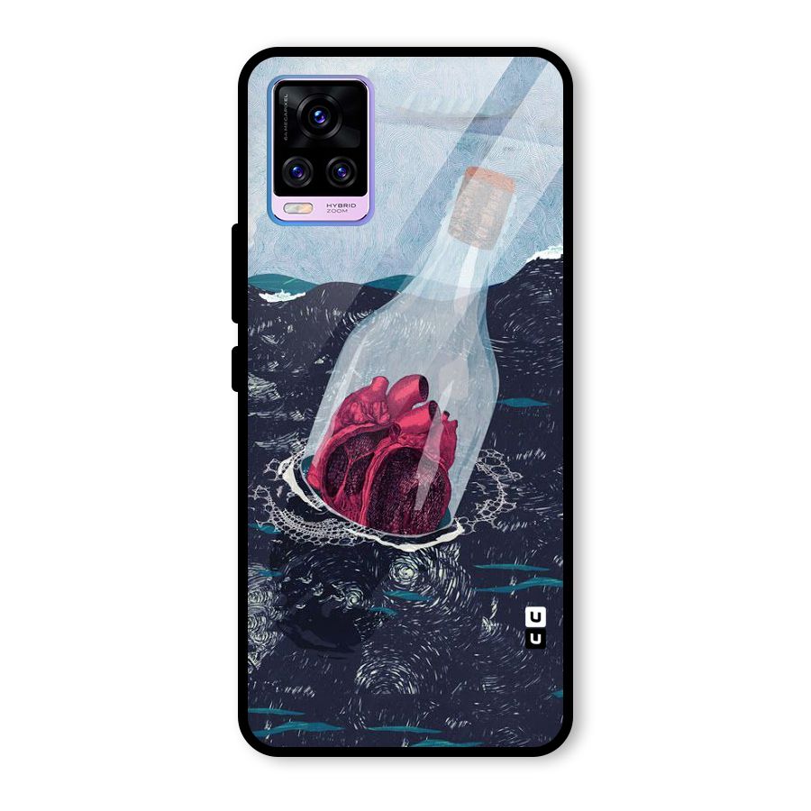 Bottle Heart Glass Back Case for Vivo V20 Pro