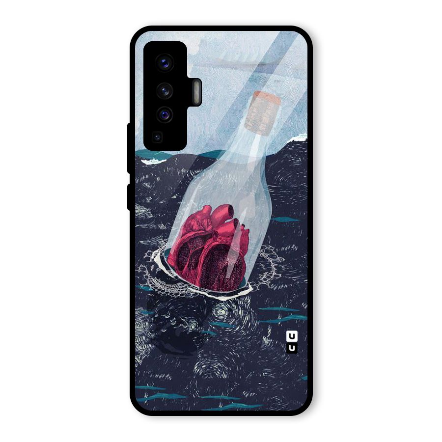 Bottle Heart Glass Back Case for Vivo X50