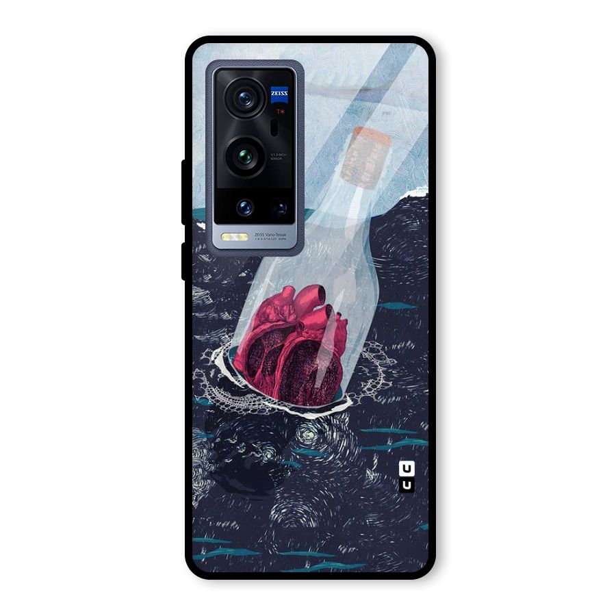 Bottle Heart Glass Back Case for Vivo X60 Pro Plus
