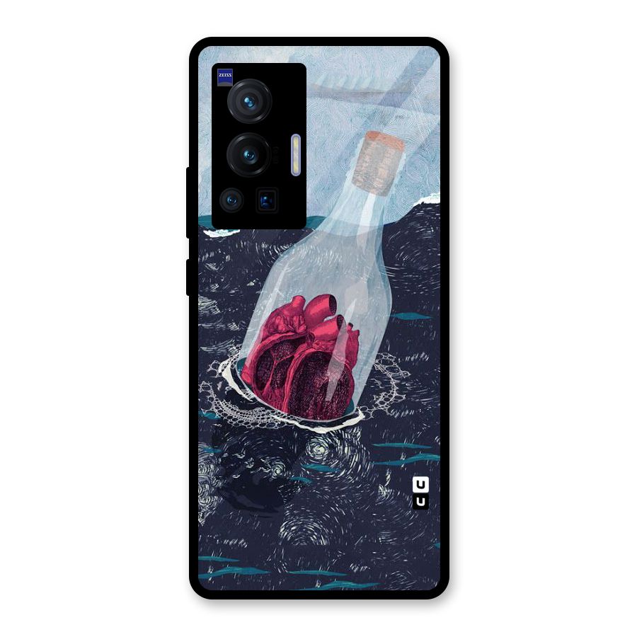 Bottle Heart Glass Back Case for Vivo X70 Pro