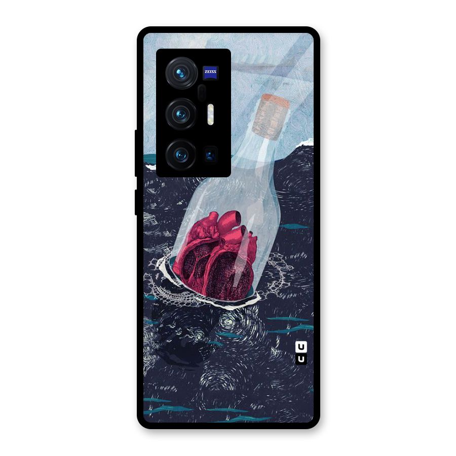 Bottle Heart Glass Back Case for Vivo X70 Pro Plus