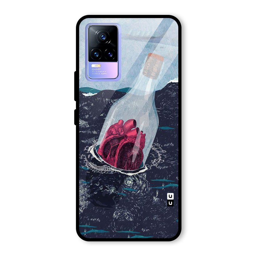 Bottle Heart Glass Back Case for Vivo Y73