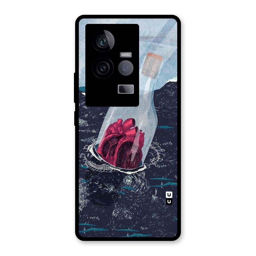 Bottle Heart Glass Back Case for Vivo iQOO 11 5G