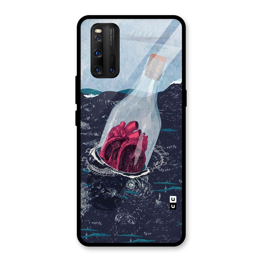 Bottle Heart Glass Back Case for Vivo iQOO 3