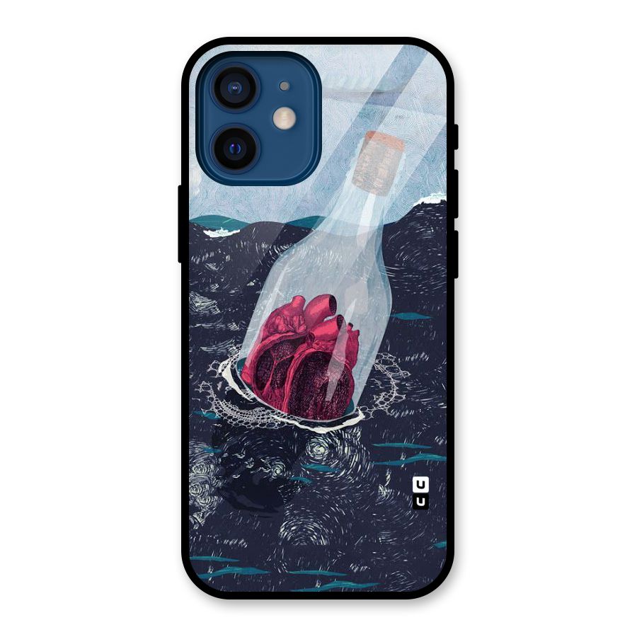 Bottle Heart Glass Back Case for iPhone 12 Mini