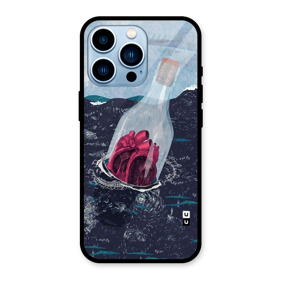 Bottle Heart Glass Back Case for iPhone 13 Pro