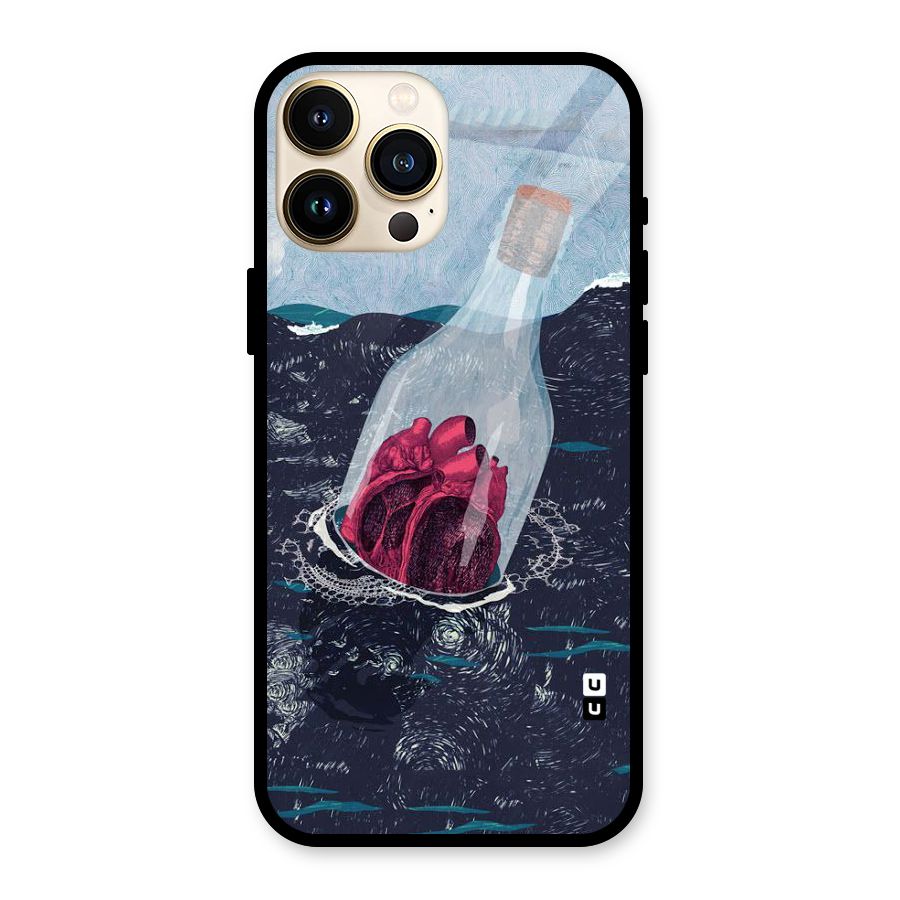Bottle Heart Glass Back Case for iPhone 13 Pro Max