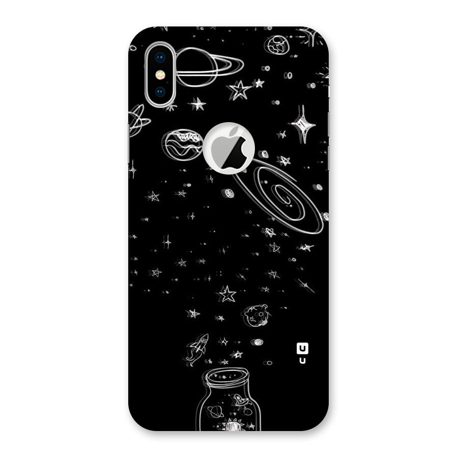 Bottle Of Stars Back Case for iPhone X Logo Cut