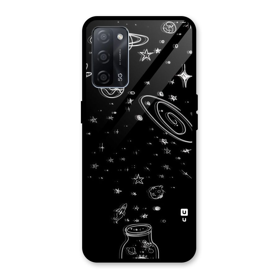 Bottle Of Stars Glass Back Case for Oppo A53s 5G