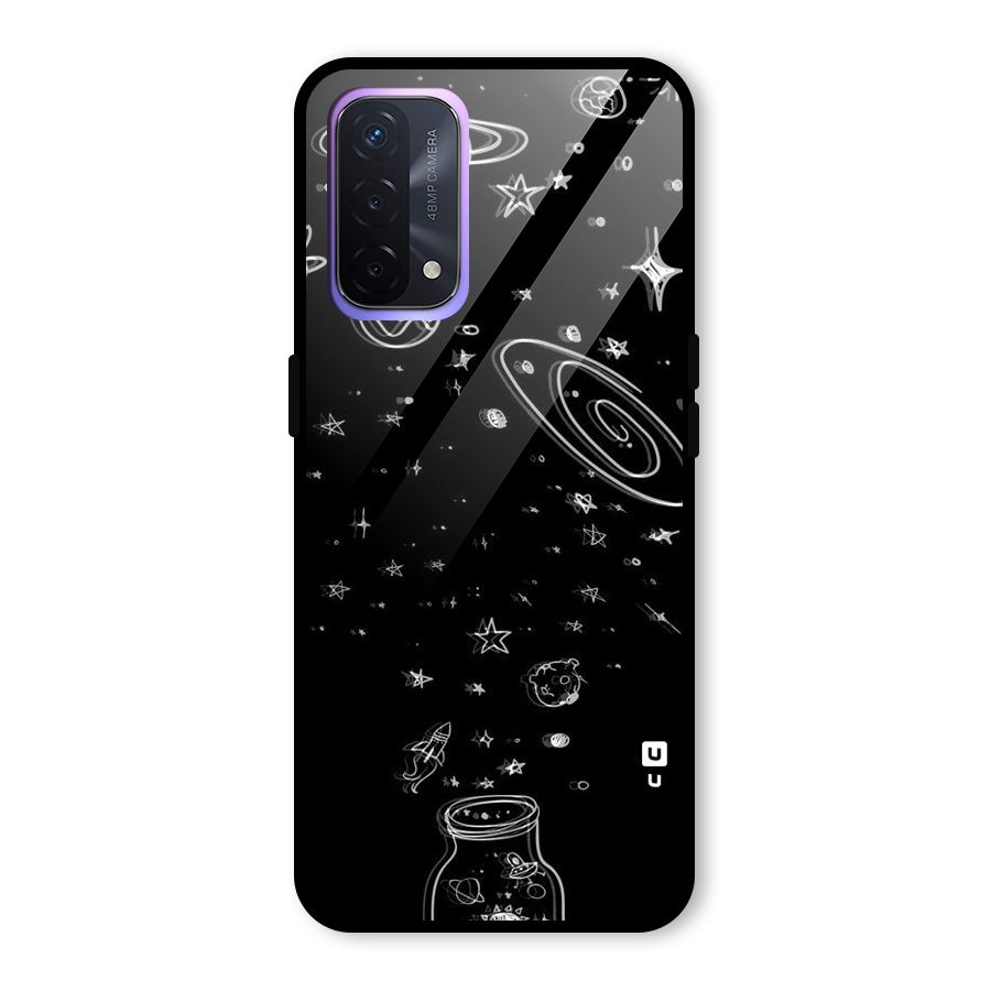 Bottle Of Stars Glass Back Case for Oppo A74 5G