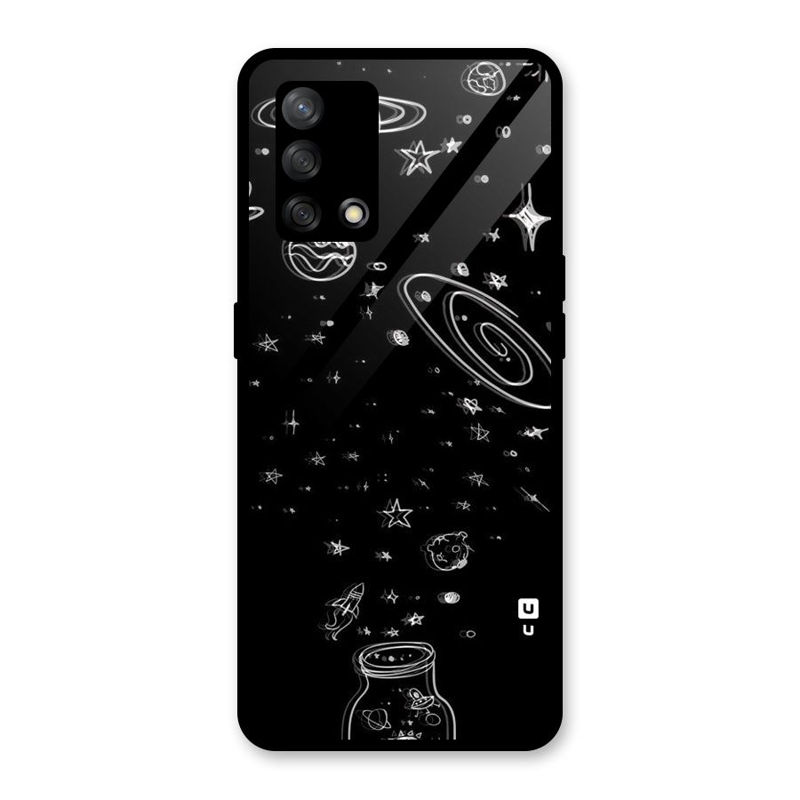Bottle Of Stars Glass Back Case for Oppo F19