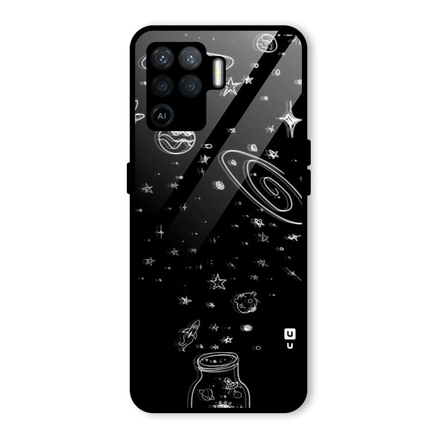 Bottle Of Stars Glass Back Case for Oppo F19 Pro