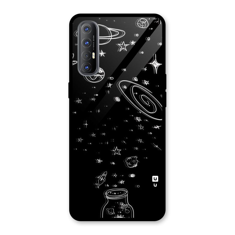 Bottle Of Stars Glass Back Case for Oppo Reno3 Pro