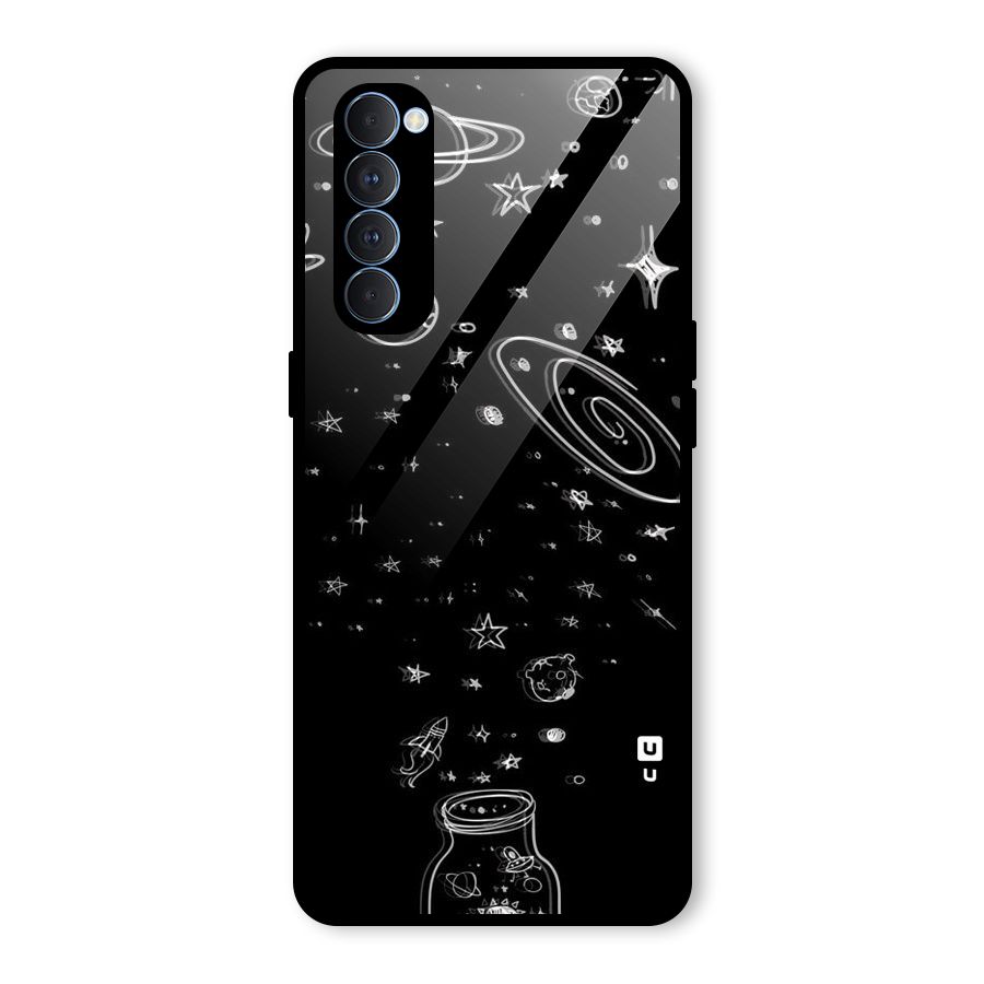 Bottle Of Stars Glass Back Case for Oppo Reno4 Pro
