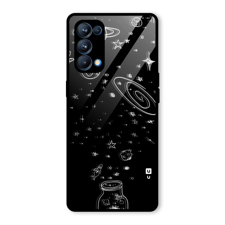 Bottle Of Stars Glass Back Case for Oppo Reno5 Pro 5G