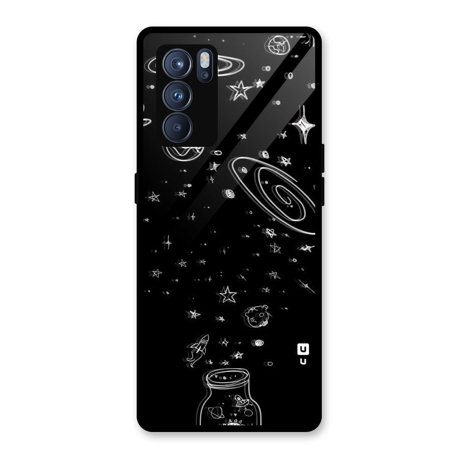 Bottle Of Stars Glass Back Case for Oppo Reno6 Pro 5G